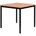 Produktbild: Schreibtisch Profi Besprechungstisch Computertisch 80 x 80 cm RAL 9005 Schwarz/Buche Dekor 331011