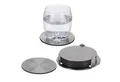 Produktbild: HAC24 Glasuntersetzer Edelstahl Untersetzer Set Tassenuntersetzer Tischuntersetzer, Set, 7-tlg., Inkl. Halterung, Ø 10 cm