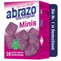 Produktbild: abrazo Minis - 16 Reinigungskissen für Töpfe, Grill, Backofen, handlicher Spülschwamm mit Veganer Pflanzenseife, Küchenschwamm, Reinigungsschwamm