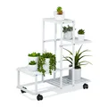 Produktbild: Pflanzenständer Pflanzenregal Blumentreppe Pflanzentreppe Blumenbank rollbar