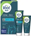 Produktbild: Veet Total Pro Intim-Haarentfernungscreme 100 ml + Balsam 50 ml