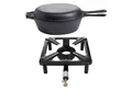Produktbild: PAELLA WORLD Camping-Gasgrill Paella World Hockerkocher-Set klein 30x30x14 cm mit