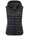 Produktbild: Geographical Norway Damen Steppweste mit Kapuze Frühling sportlich Übergangs Weste Herbst