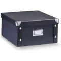 Produktbild: Zeller Aufbewahrungsbox 17918, 11Liter, mit Deckel, Pappe, schwarz, A4, 26 x 31 x 14cm