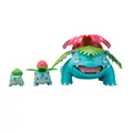 Produktbild: Pokémon PKW2775 Select Evolution 3er-Pack – 2 Bulbasauren, 3 Ivysaurier und 30,5 cm Venusaur-Kampffiguren, Mehrfarbig