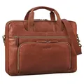 Produktbild: STILORD 'Cyrus' Vintage Laptoptasche 17 Zoll Leder Herren Groß Business-Tasche Echtleder Umhängetasche für Laptop 17,3 Zoll Arbeit Business Reise, Farbe:maraska - braun
