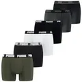Produktbild: PUMA Boxer Herren Boxershort 6er Pack Baumwolle Basic Boxer (Packung, 6er Pack) bunt|grau|grün|schwarz M