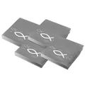 Produktbild: itenga Servietten Fisch Grau 30 x 30 cm 3lagig 80 Stück Kommunion Konfirmation