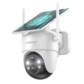 Produktbild: COOAU Überwachungskamera Aussen Akku Solar-2K Outdoor WLAN Kamera Überwachung Aussen mit Kabellose Installationsfreie Solarpanel, KI-Erkennung, 360°-Überwachung, Farbnachtsicht, Zwei-Wege-Audio, Alexa