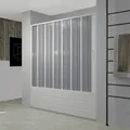 Produktbild: Idralite - Badewannen Aufsatz Aus Pvc Mit Faltduschtür 170 Cm Weiss Seitlich H 150 Cm Mod. Flex