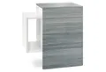 Produktbild: Vladon Nachttisch Queens (Nachttischschrank mit 2 Schubladen, und 1 seitlichem Fach zur Wandmontage), Weiß matt/Avola-Anthrazit inkl. LED-Unterbaustrahler (60 x 63 x 36 cm)