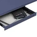 Produktbild: Schubladen-Organizer unter dem Schreibtisch, 41x27x5cm, Hochwertiger Stahl, Ausziehbarer Platzsparer Blau - Blau