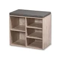 Produktbild: Kesper | Schuhschrank mit Sitzkissen, Material: Faserplatte, Maße: B51,5 x H48 cm x L29,5 cm, Farbe: Weiß gekälkt | 15911