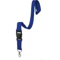 Produktbild: Karteo Schlüsselband mittelblau, Textil, Karabiner 43cm, mit Sicherheitsverschluss