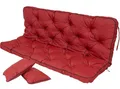 Produktbild: TexDeko® Bankauflage mit Rückenlehne für Hollywoodschaukel 130 x 50 x 56cm Gartenschaukelkissen gemütliche Sitzauflage Gartenbankauflage Polsterauflage wasserabweisend UV-beständig (Bordeaux)