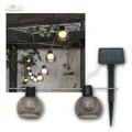 Produktbild: LED Solar Lichterkette mit 10 Kugeln SMOKY für Außen Garten Party grau/rauchig