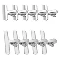 Produktbild: Verschlussklammern für Tüten, Gobesty 10 Stück Edelstahl Bag Clips 2 Größen, 121mm & 77mm Breite Verschlussclips für Beutel, Metall Clips für Kaffee Lebensmittel Brot Taschen, Küche Home Anwendung