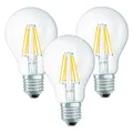 Produktbild: Trango 3er Pack E27001-3 LED Filament Birne 8 Watt 850 Lumen I 3000K Warmweiß I Ersatz für 60W Glühlampe I Glühbirne I Lampe I LED Birne in Tropfen Form mit E27 Fassung I Abstrahlwinkel 360°