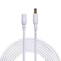 Produktbild: Liwinting 5m/16.4ft Universal DC Verlängerungskabel 5.5mm x 2.1mm Anschlusskabel 12V Gleichstrom Verbinderkabel DC Verteiler Männlich zu Weiblich Verbinder für Netzteil, CCTV-Kamera Power - Weiß