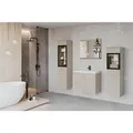 Produktbild: P & B Badezimmer, Beige, Kaschmir, Glas, Holzwerkstoff, 5-teilig, 7 Fächer, 120.4x131.5x34.5 cm, Fsc, hängend, Spiegel mit Ablage, Badezimmer, Badmöbelsets & Badmöbelserien, Badmöbel-Sets