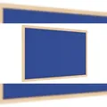Produktbild: ALLboards Filztafel mit Holzrahmenn 60x40cm, Blau