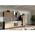 Produktbild: Held Möbel Küchenzeile Turin 330 cm Wotaneiche-Graphit mit E-Geräten