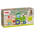 Produktbild: HABA Ziehfigur Traktor mit Schweinchen – Nachziehspielzeug für Kinder ab 12 Monaten – Fördert Motorik & Gleichgewicht – 2012264001