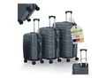 Produktbild: Juskys Hartschale Kofferset Rom Reisekoffer 3 teilig - Zahlenschloss, 360° Rollen, Teleskopgriff - Anthrazit