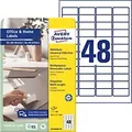 Produktbild: AVERY Zweckform Ablösbare Universaletiketten L4736REV-10 Selbsthaftend DIN A4 Weiß 4,57 x 32,7 x 2,12 cm 10 Blatt à 48 Etiketten
