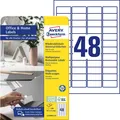 Produktbild: AVERY Zweckform L4736REV-10 Universal Etiketten (480 Klebeetiketten, 45,7x21,2 m