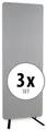 Produktbild: Pronomic Paravent DiviRoom-162 GY Raumtrenner - Home Office Raumteiler & Schallschutz (3 St), Mobiler Sichtschutz und schallschutz für Beruf und zu Hause