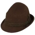 Produktbild: Breiter Filzhut Spitzkopf Trachtenhut aus Wollfilz braun 60