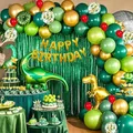 Produktbild: YinQin 143 Stück Geburtstag Dinosaurier Ballon Dekoration mit Füllpumpe, Dino Geburtstagsballon Dinosaurier Geburtstags Luftballons Dino Grüner Wald Geburtstagsdeko Ballon Geburtstag Deko für Kinder
