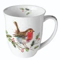Produktbild: Tasse, Porzellantasse WINTER ROBIN 0,4l Ambiente  | Rotkehlchen