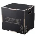 Produktbild: VEVOR 3-in-1-Plyometrische Sprungbox 20/18/16-Zoll-Plyobox, Sprungkasten Sprungkiste 204 kg Tragfähigkeit, Fitnessübungs-Step-Up-Box für Heimtraining, Sprungkrafttraining Schwarz Einstellbare Höhe