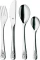 Produktbild: WMF Kinderbesteck Zwerge 1291556040 | 4-teilig ab 3 Jahren | Edelstahl 18/10 | spülmaschinengeeignet | gravierbar