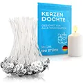 Produktbild: molinoRC 100x Kerzendocht 10cm zum Kerzen Selber Machen [Lange BRENNDAUER] - Dochte für Kerzen perfekt zum Kerzengießen und Kerzen Basteln - Rußfreie Kerzendochte für Kerzen und Kerzenreste