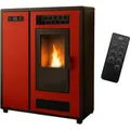Produktbild: Sannover Luft- Pelletofen Slim Astral 12,2 kW Bordeaux
