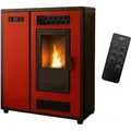 Produktbild: Luft- Pelletofen Slim Astral 12,2 kW Bordeaux Sannover - bordeaux