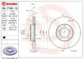 Produktbild: 2x BREMBO 09.7195.10 Bremsscheibe vorne für VW