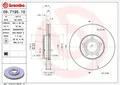 Produktbild: 2x Bremsscheibe innenbelüftet 09.7195.10 BREMBO für VW PASSAT B5