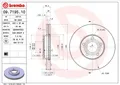 Produktbild: 2x BREMBO 09.7195.10 Bremsscheibe für VW