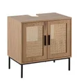 Produktbild: Wohnling Waschbeckenunterschrank 60x40x60 cm Eiche-Optik mit Türen