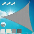 Produktbild: Sol Royal Sonnensegel dreieckig 3,6x3,6x3,6m Wasserdurchlässig HDPE Atmungsaktiver Balkon Terrasse Segeltuch UV Sonnenschutz Segel Garten Pool Camping Grau – Shade Sails HS9