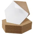 Produktbild: CHEUKYIU 10 Stück Korkplatte Selbstklebende, DIY Sechseckig 6mm Korktafel, 20 x 17,5 cm Korkwand, Korkpinnwand, Korkfliesen,Pinnwand Kork für Wand, Bilder, Foto, Notizen, Heimdekoration