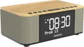 Produktbild: Kenwood CR-ST40DAB-M - Stereo Radiowecker mit 3 Weckzeiten, DAB+, UKW, Bluetooth, USB, Ladefunktion, großes Display, 5-stufig dimmbar, 6 Watt RMS, Stationsspeicher, Holz-Look