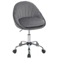 Produktbild: WOLTU Homeoffice Stuhl, Bürostuhl, Schminkstuhl, Samt, Dunkelgrau, BS167dgr