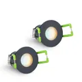 Produktbild: LongLife LED 2er Set Einbaustrahler Mini 3W CCT 2700K-6500K anthrazit RAL 7016 IP65 Dimmbare Strahler für Terrassenüberdachung, Carports, Dachüberständen