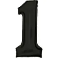 Produktbild: Amscan Maxi Folienballon Zahl 1 schwarz satin (1 x) (46997165)