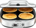 Produktbild: Rommelsbacher Pancake Maker PC 1800 PAM | Pancake-Maker 1.800 Watt | 4 Backmulden à 13,5 cm | Antihaft | Timer | silber